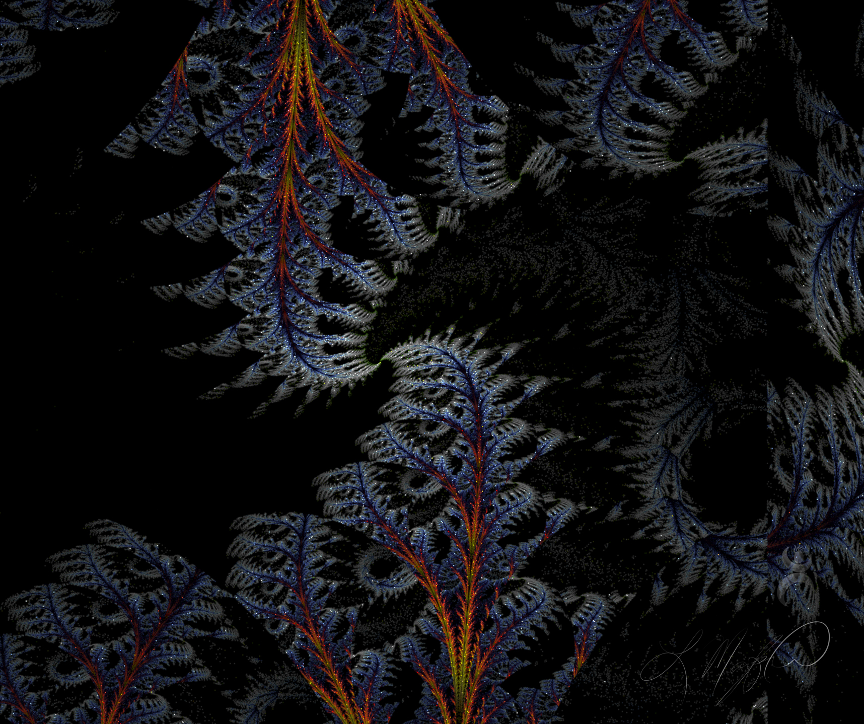 "Pandora Ferns", created with Apophysis 7X