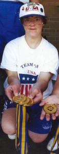 Lori with just a few of her gold medals