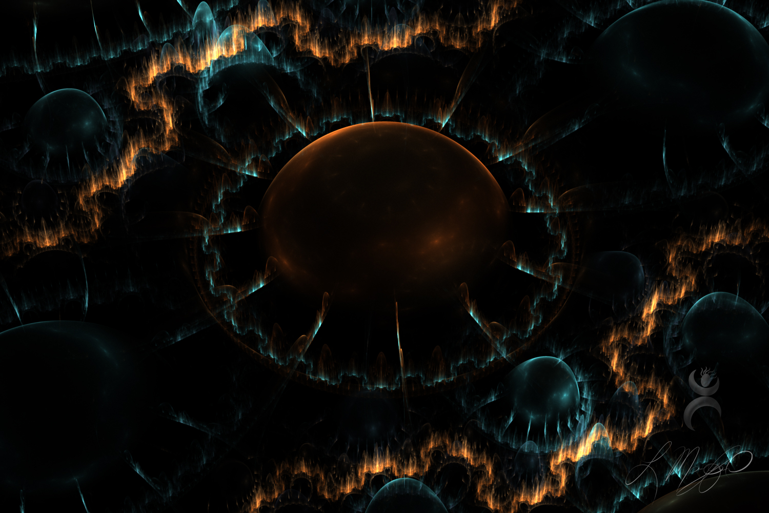 "Worldbuilding", created with Apophysis 7X