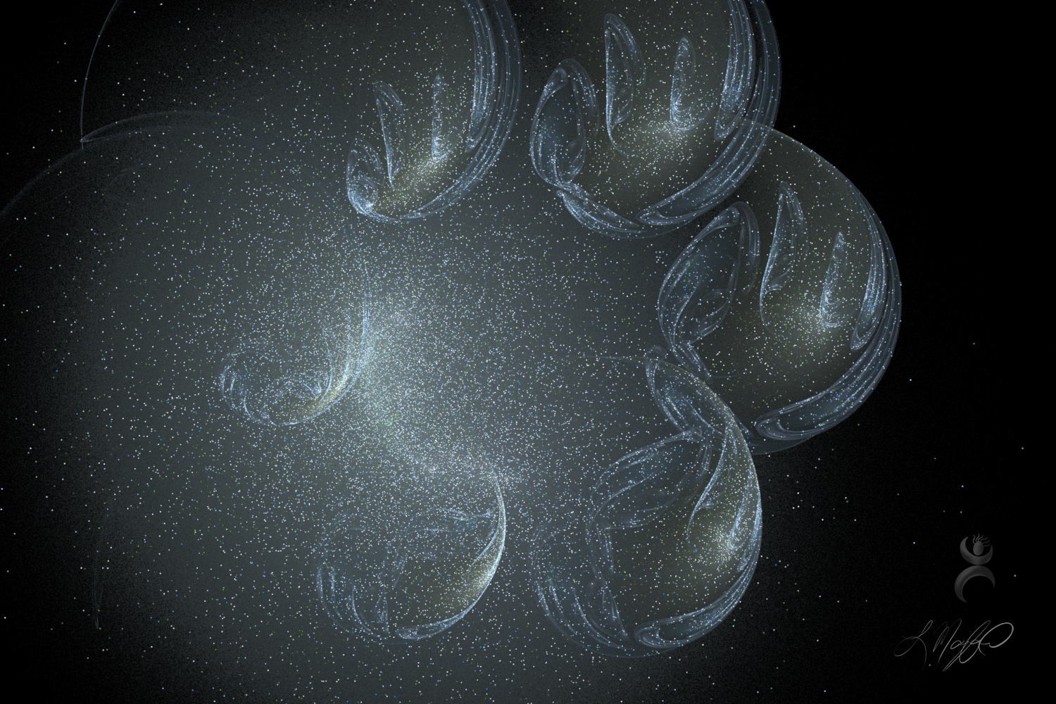 "Cosmic Embryos", created with Apophysis 7X