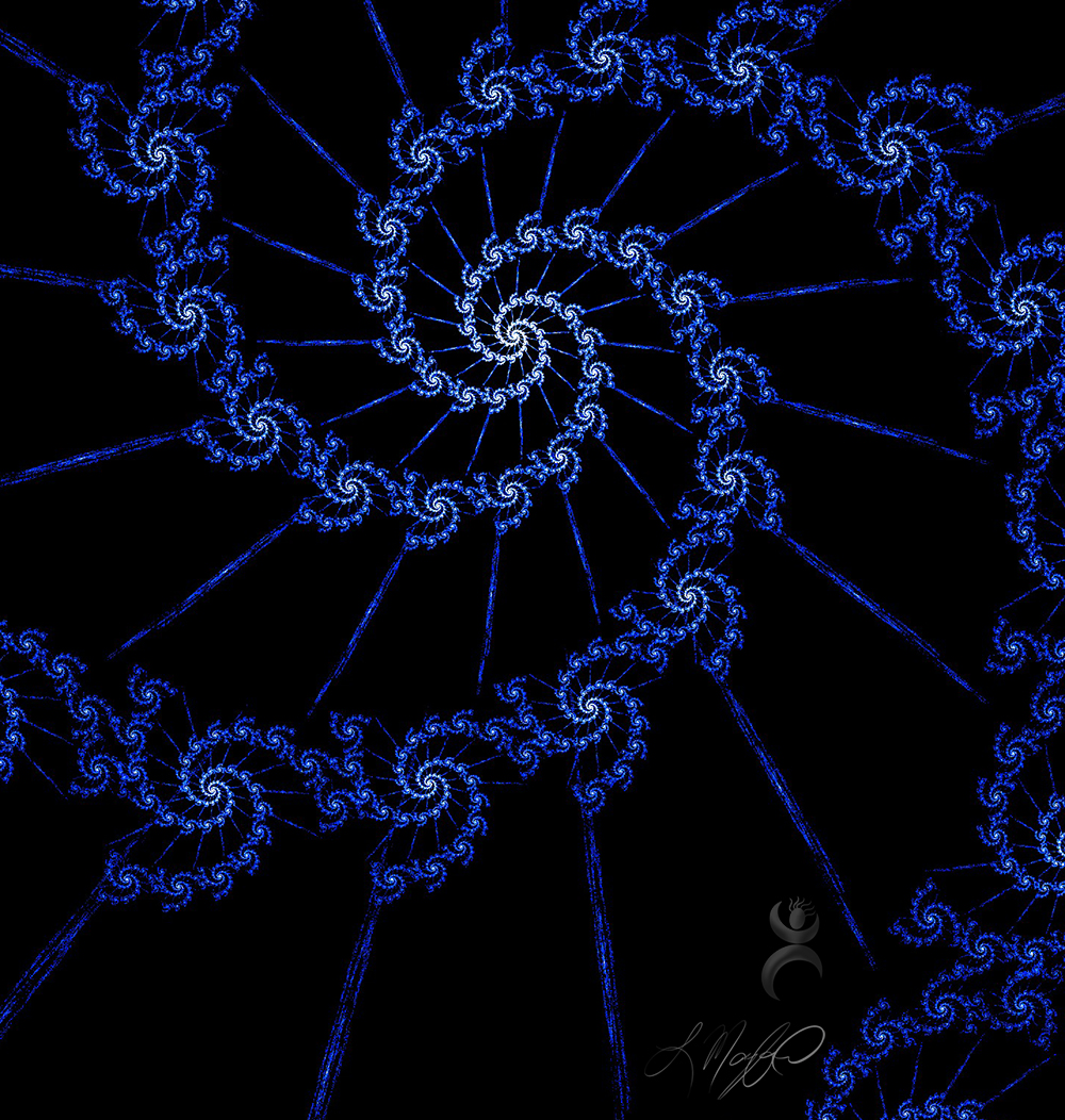 "Spiral Spirals Blue", created with Fractal Designer for Android